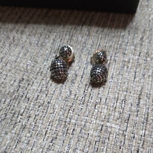 John Hardy Silver and Black Earrings